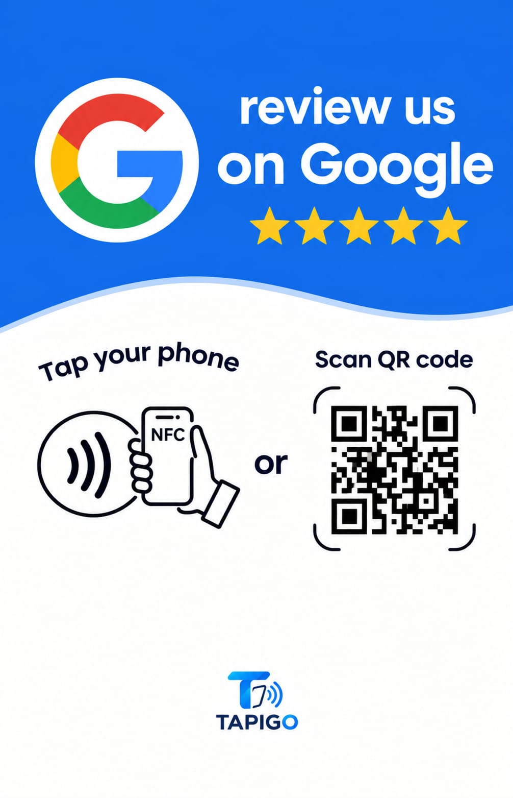 TAPIGO Tap + Scan NFC & QR Card